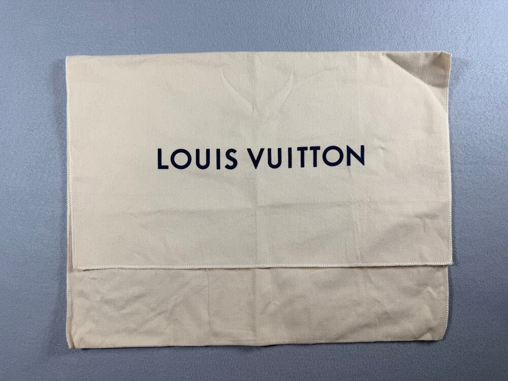 Louis Vuitton Envelope Flap Dust Bag Cream Cotton 17.5” x 13.5” Storage Sleeve